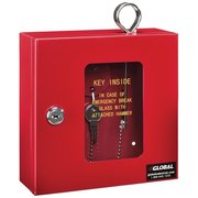 Global Industrial Emergency Key Box, Keyed Alike, Red, 6-1/4Wx2Dx6-7/8H 493372